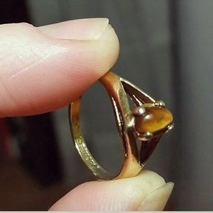 Eye of the tiger ring 14kt gold